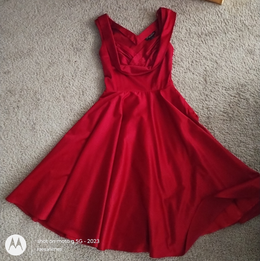 Trashy Diva Red Satin Pin up dress